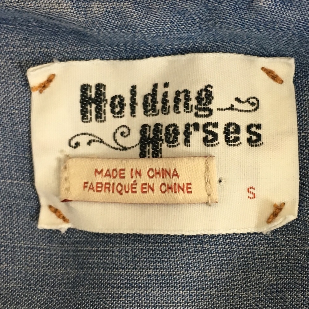 Holding Horses Embroidered Chambray Button Down - Picture 7 of 8